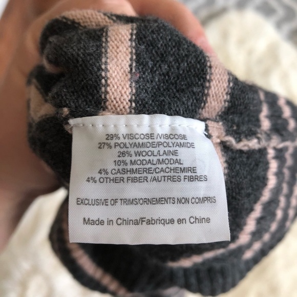 Tory Burch Stripe Wool Cashmere Button Sweater XS - Picture 7 of 9